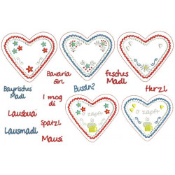 Stickserie - Lebkuchenherzen